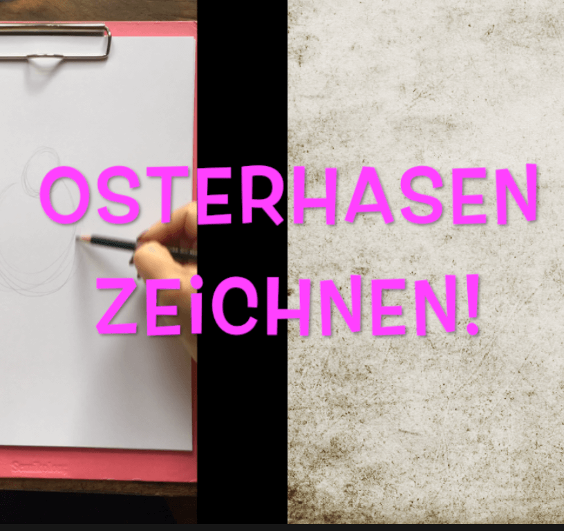 Man sieht in diesem Video, wie die KÃ¼nstlerin Dodo Kresse einen Osterhasen zeichnet.