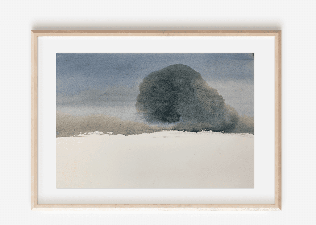 Der Wunderbaum Aquarell von Dodo Kresse